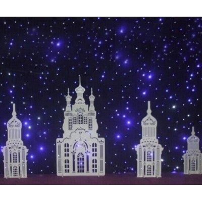 LED star curtain for wedding stage party decoration effect Blue and white led light